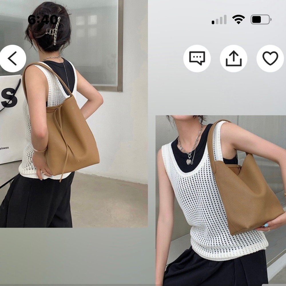 Minimalist Classic Genuine Leather Bucket Bag